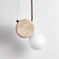 Zosolyra Double-disc Travertine Pendant Light