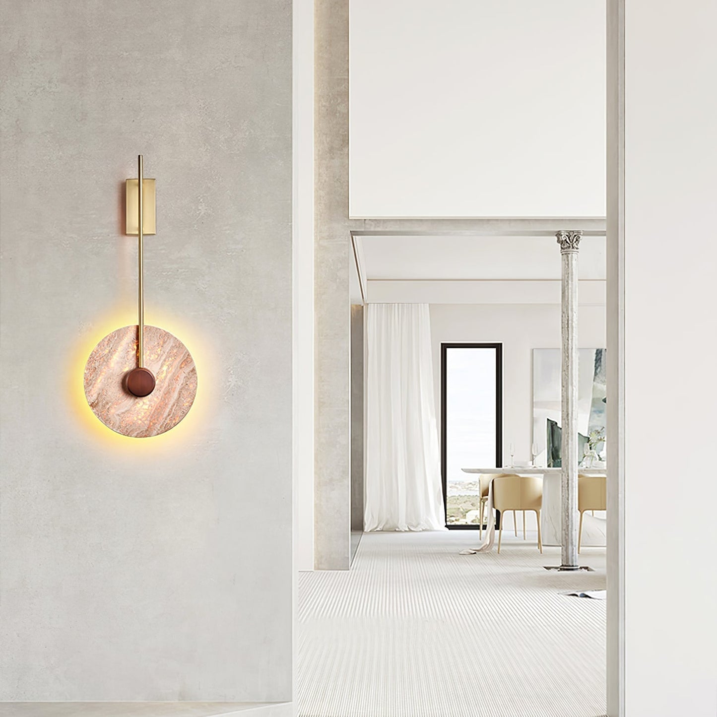 Visolia Travertine Wall Light