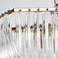 Aurora Chandelier Clear Curved Tiered