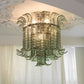 Aurora Ceiling Lamp Murano Glass Petal Vintage