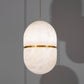 Strata Alabaster Pendant Light Capsule-shaped