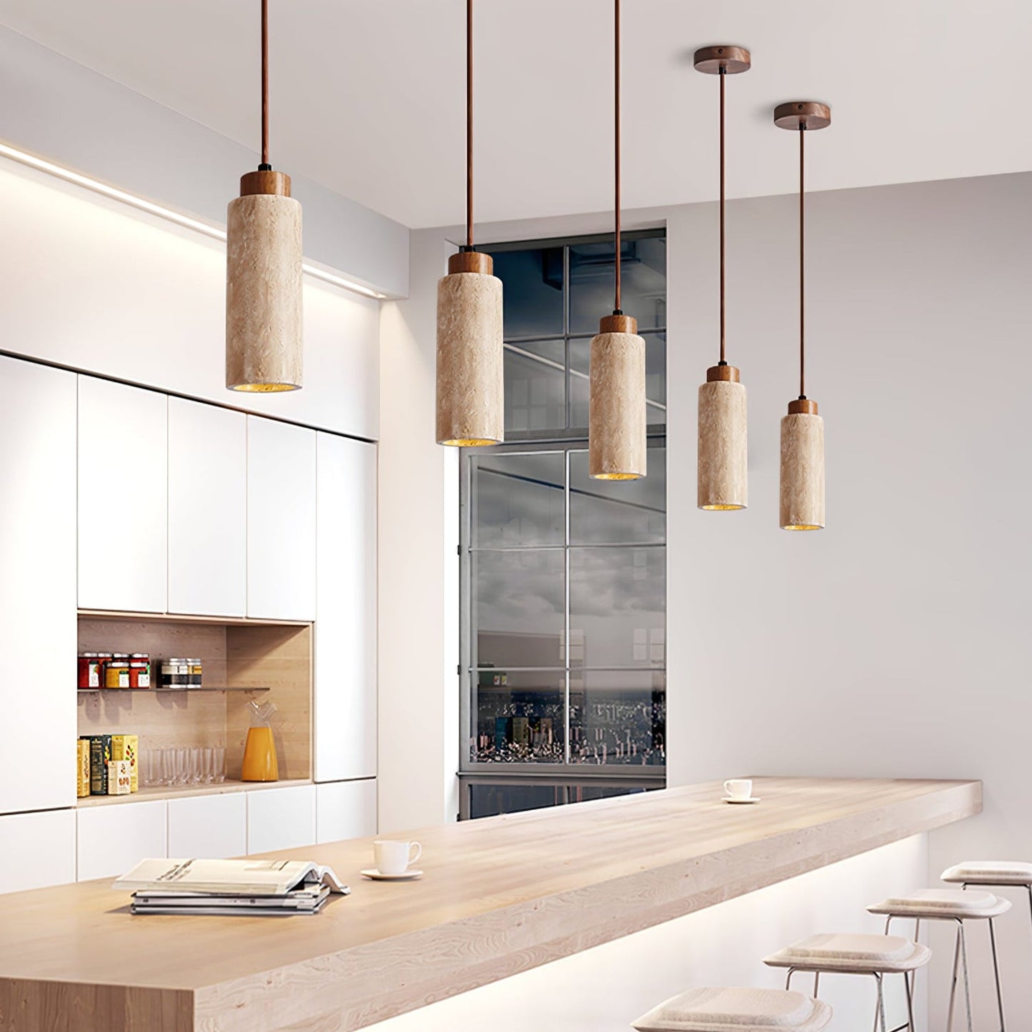 Avloris Travertine Pendant Light